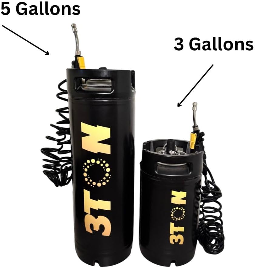 PPF Tank Sprayer, Stainless Steel Paint Protection Film Tools, 3TON High Pressure Sprayer, TPU Windows Tint Water Tank, Compression Pump Sprayer with Pressure Gauge (3 Gallons Tank)
